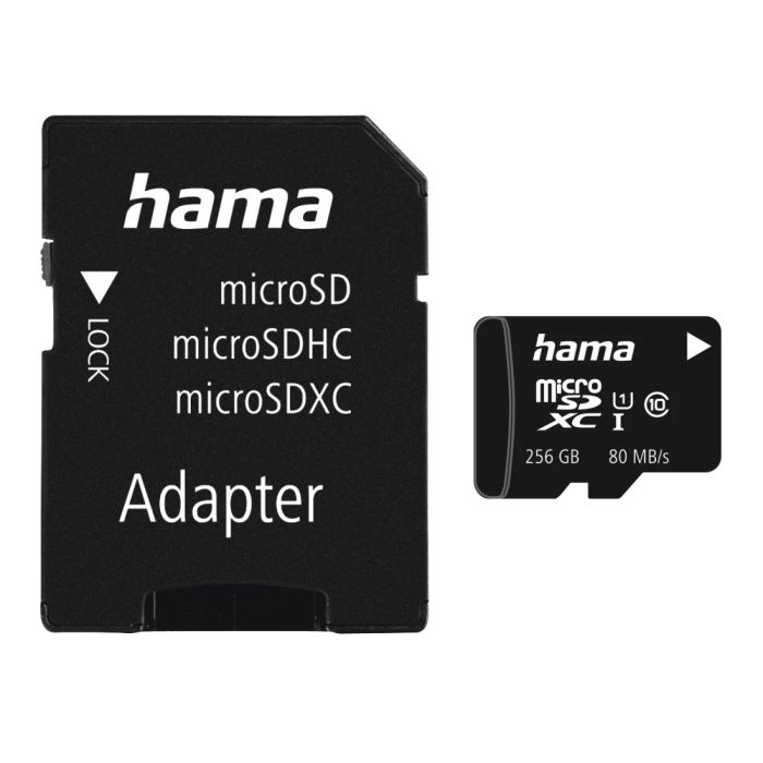 Hama microSDXC 256 GB Class 10 UHS-I 80MB/s + Adapter/Mobile(213117)