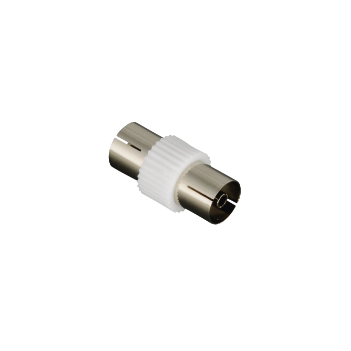 Hama Thomson Antenna Cable, coax plug - coax socket, 2.5 m, 80dB, incl. adapter, white(132071)