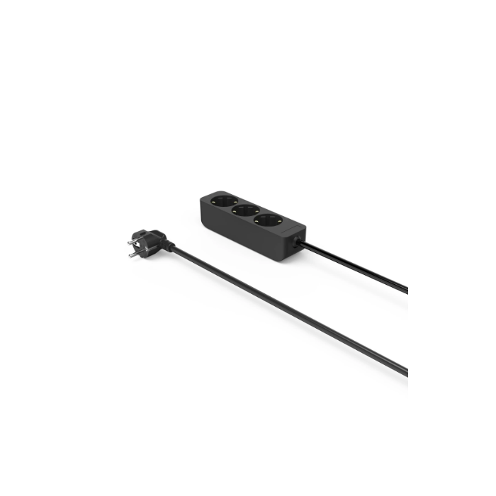 Hama 3-Way Power Strip, 1.4 m, Black (223012)
