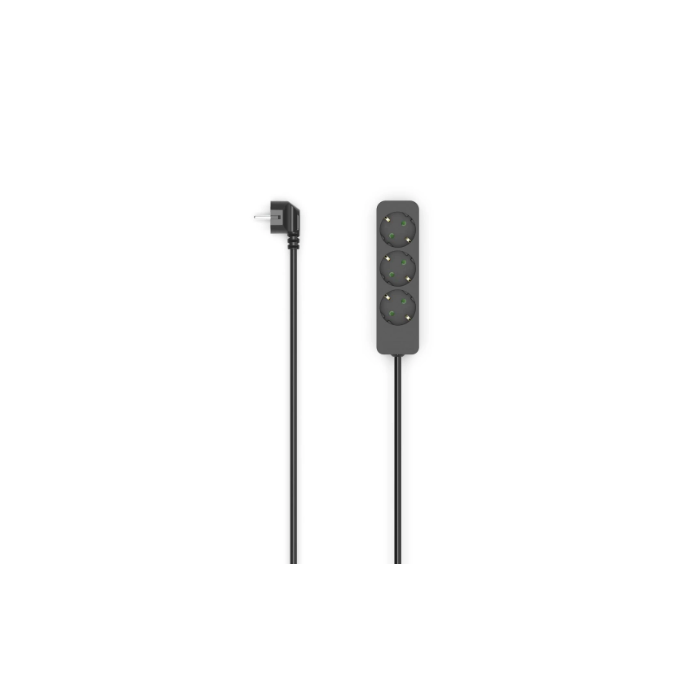 Hama 3-Way Power Strip, 1.4 m, Black (223012)