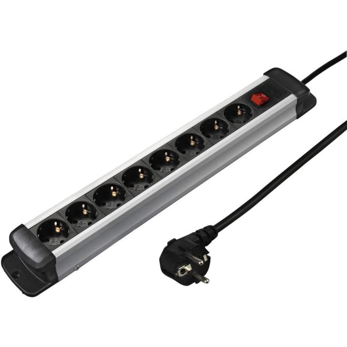 Hama Pro-S 80S Socket strip,Blk/Silver,1.5m(47858)