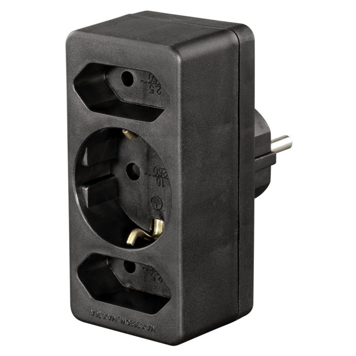 Hama 3-Way Multi-Plug,black (108845)