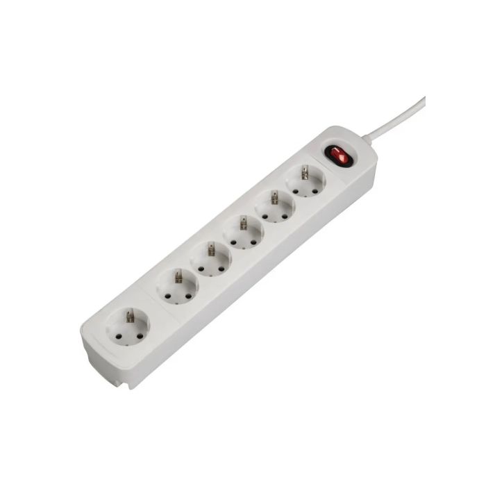 Hama 6-WayTIDY-Line Power Strip,White(137356)