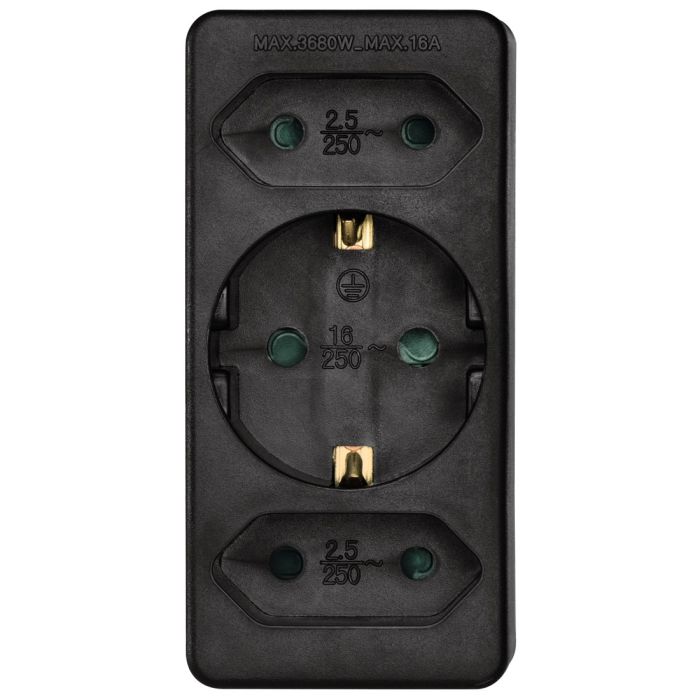 Hama MultiI-Plug/2+1/Black (47689)