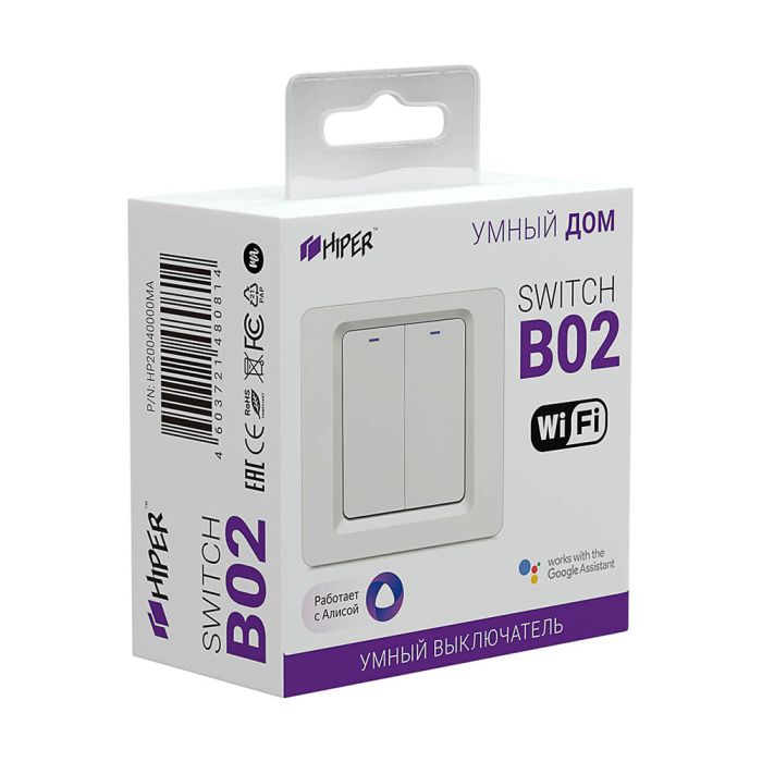 Hiper Smart IoT Switch B02 WiFi White (HDY-SB02)