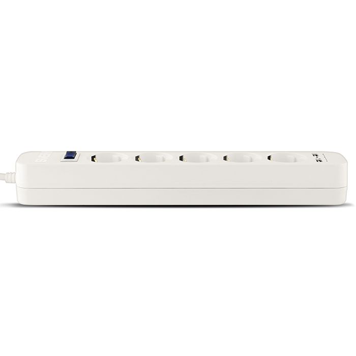 Sven SF-05LU 1,8M 5S,USB(2,4A) White (SV-017392)