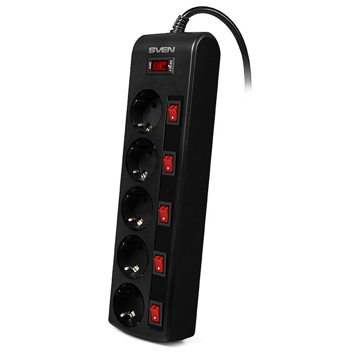 Sven Surge Protector SF-05PL 1.8M 5SBlk(SV-015152)