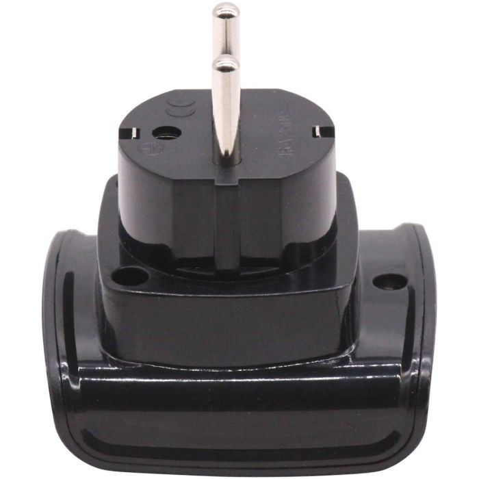 Adapter 3 pin African to EU 2 pin Black