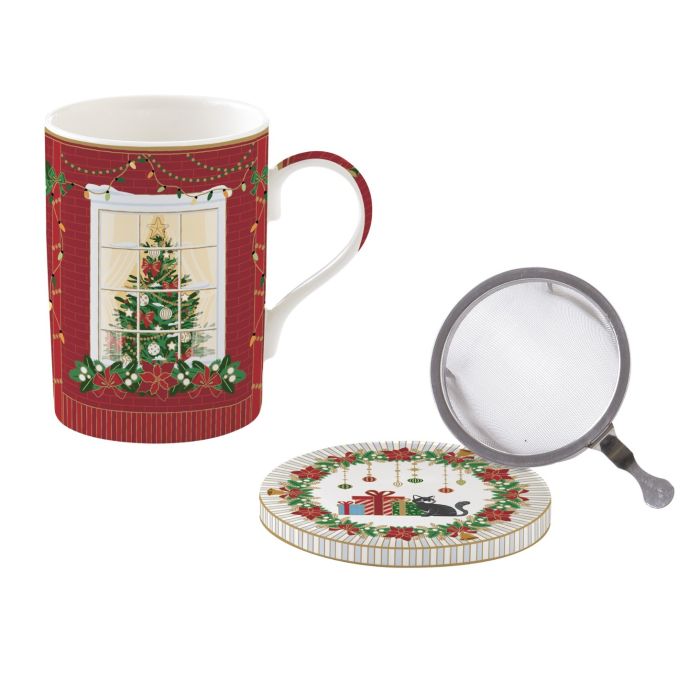 Easy life 0105/FEAV porcelain tea cup with strainer 350ml