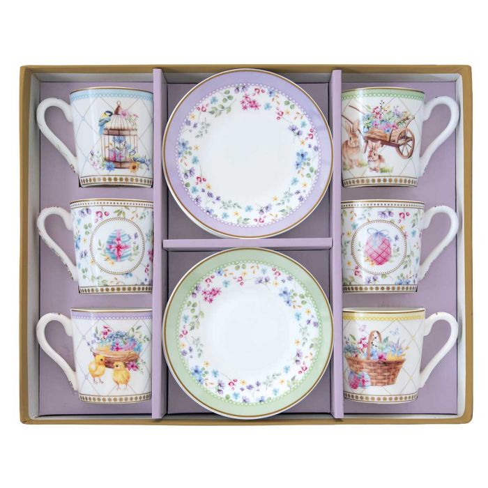 Easy Life 0126/SPBL coffee cup with saucer set 6x100ml