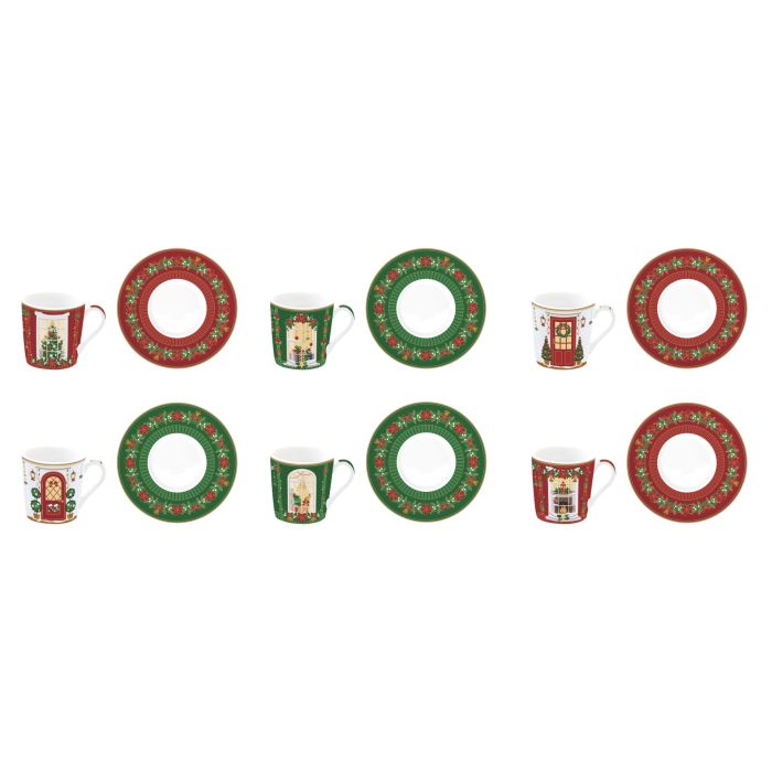 Easy life 0126/FEAV porcelain coffee cups with saucers set 6pcs