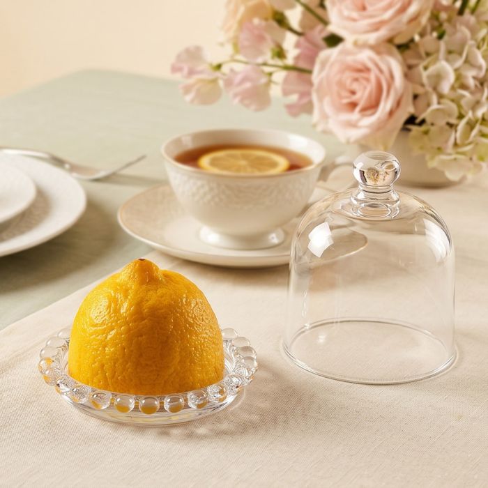 Fissman 13261 glass lemon container with lid 9.5x10cm