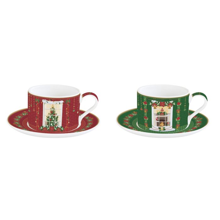Easy life 0132/FEAV porcelain espresso cups with saucers set 2pcs