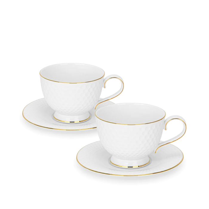 Fissman 13938 NOEMI tea cup & saucer 4x300ml