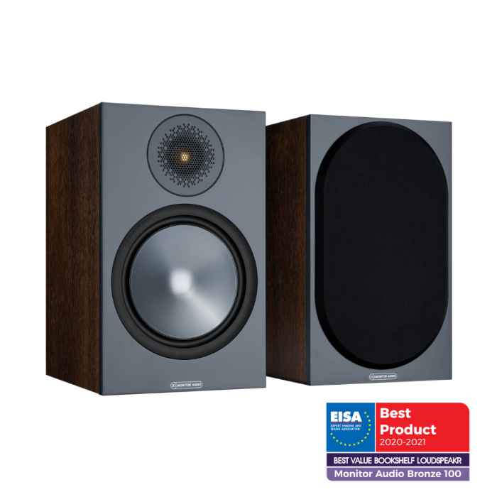 Monitor Audio Bronze 100 Bookshelf Speaker Walnut
