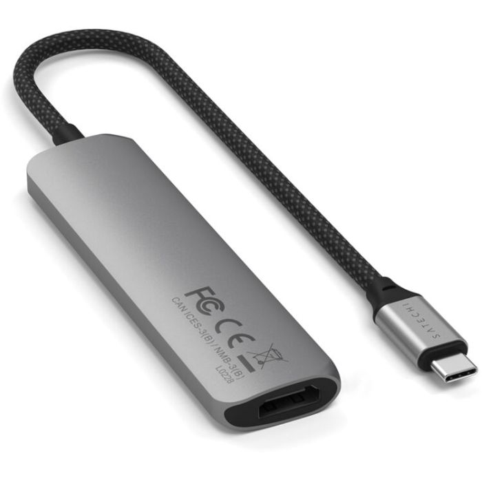 Satechi 4 in 1 USB-C Slim Multiport Adapter 4K, Space Grey /ST-P4SM