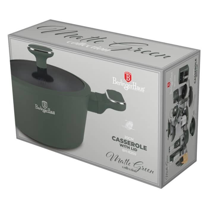 Berlinger Haus BH8200 Matte Green casserole with lid 20cm