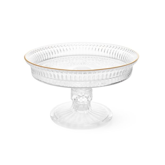 Fissman 19105 glass cake serving plate 18х10.7cm