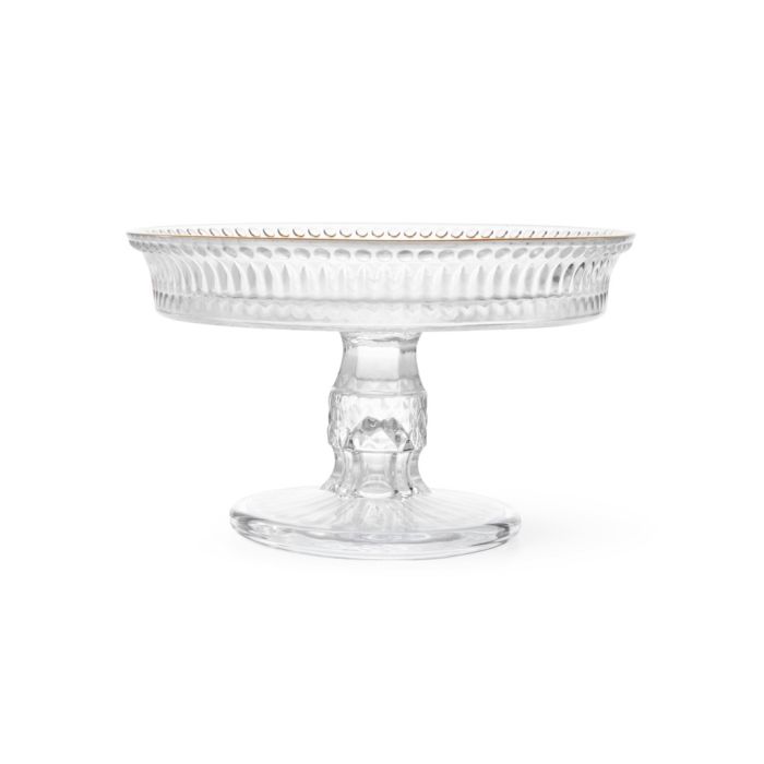 Fissman 19105 glass cake serving plate 18х10.7cm