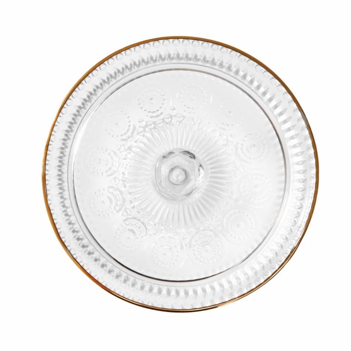 Fissman 19105 glass cake serving plate 18х10.7cm
