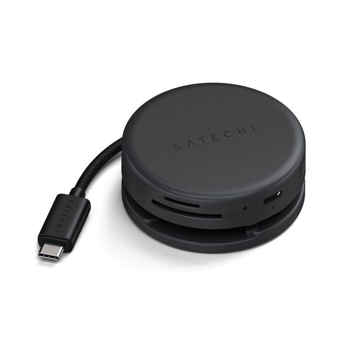 Satechi OnTheGo 7 in 1 Multiport Adapter, Space Black /ST-POTG7C