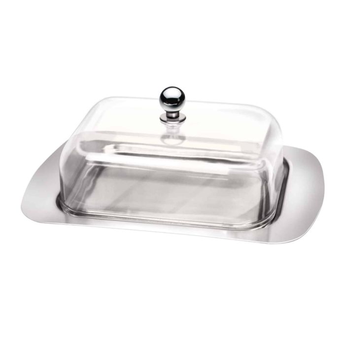 Berlinger Haus BH1968 butter dish with acrylic lid silver