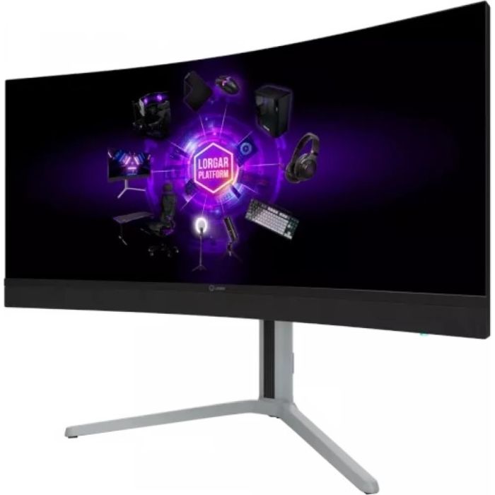 Lorgar 34MP1, UWQHD MiniLED Gaming VA curved, black/milky grey
