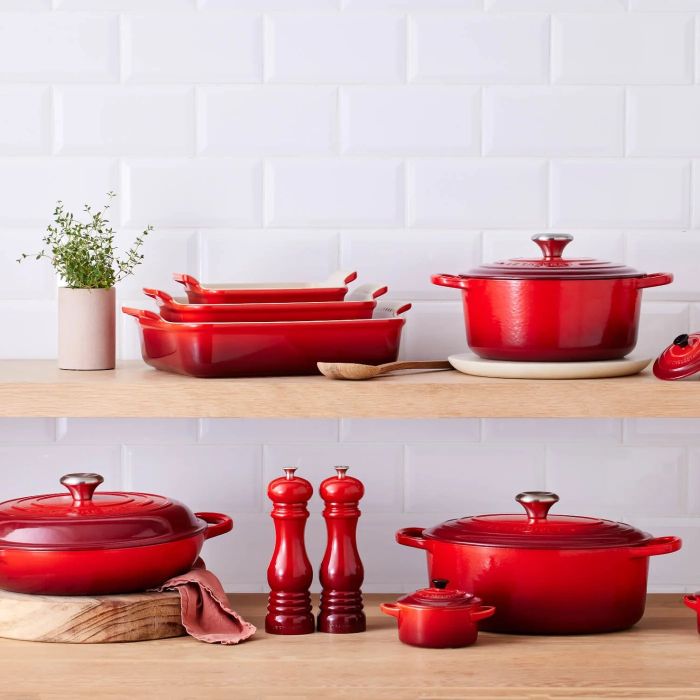Brandani 52611 cast iron casserole red 5l
