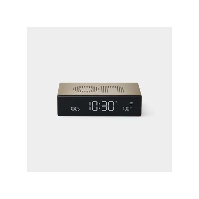 Lexon Flip Premium LCD Alarm Clock Gold/LR152D