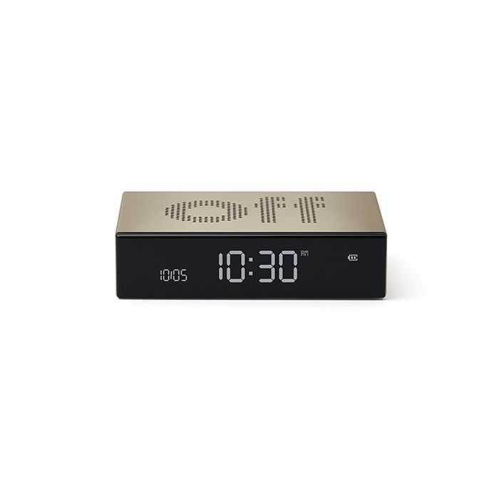 Lexon Flip Premium LCD Alarm Clock Gold/LR152D