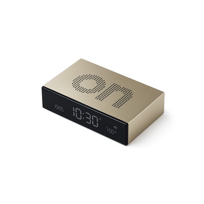 Lexon Flip Premium LCD Alarm Clock Gold/LR152D