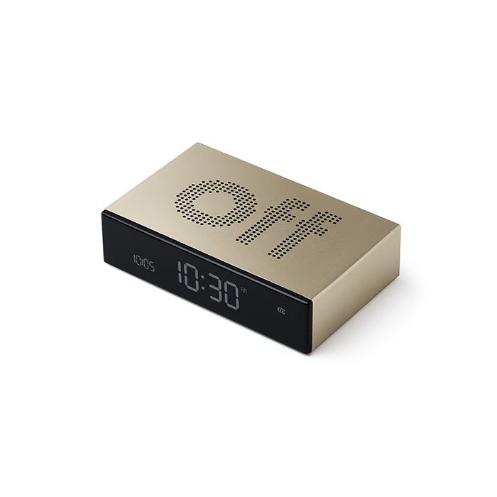 Lexon Flip Premium LCD Alarm Clock Gold/LR152D