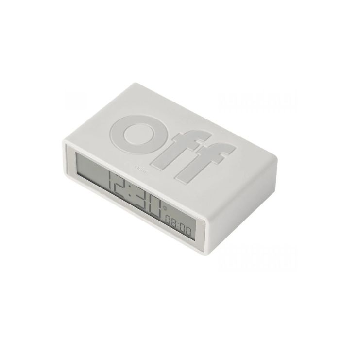 Lexon Flip+ LCD Alarm Clock Rubber White/LR150W9