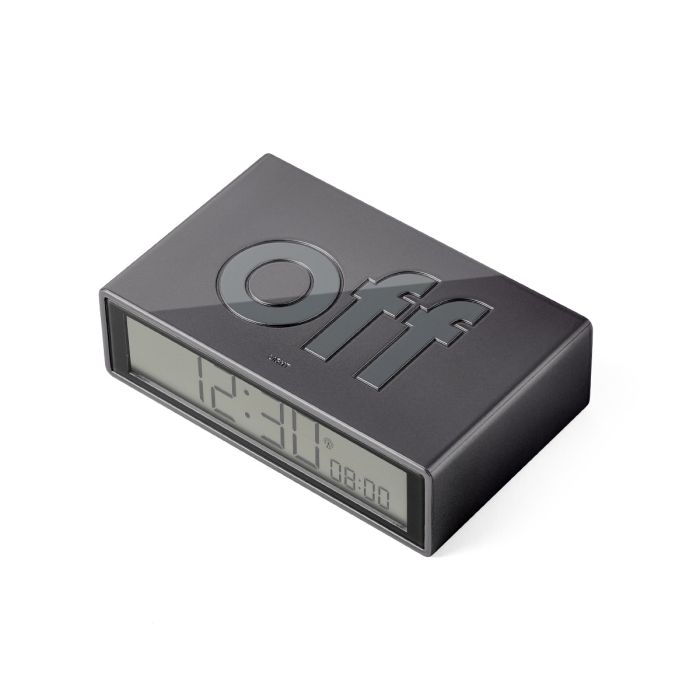 Lexon Flip+ LCD Alarm Clock Rubber Black/LR150N0