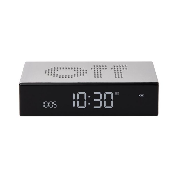 Lexon Flip Premium LCD Alarm Clock Alu/LR152A