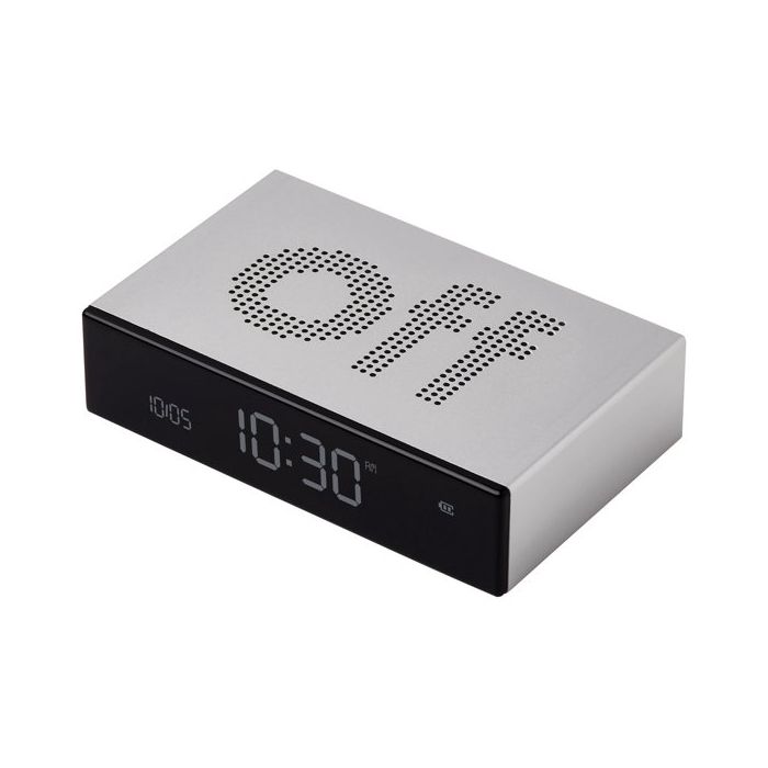 Lexon Flip Premium LCD Alarm Clock Alu/LR152A