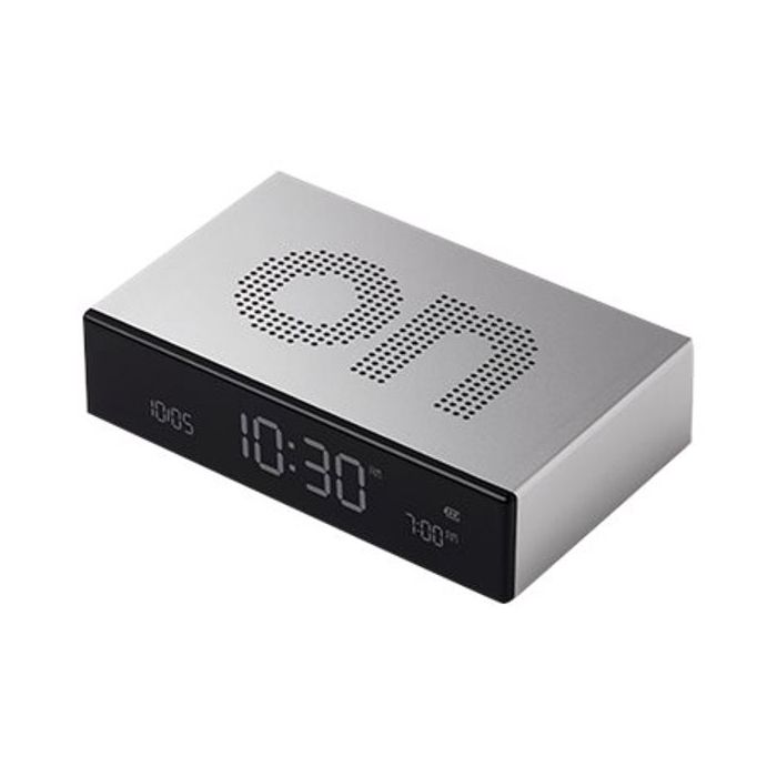 Lexon Flip Premium LCD Alarm Clock Alu/LR152A