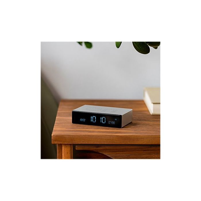 Lexon Flip Premium LCD Alarm Clock Alu/LR152A