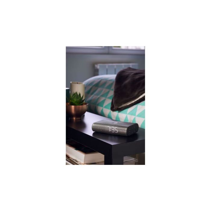 Lexon Miami Time Clock Radio Black Marble/LA107XMN