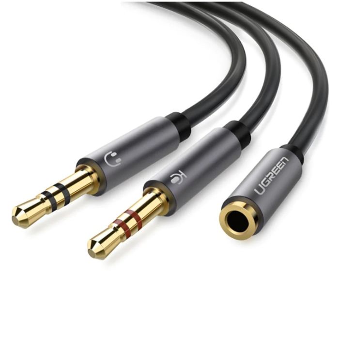 UGREEN 3.5 mm Female to 2 Male Audio Cable ABS Case (Black) /20898