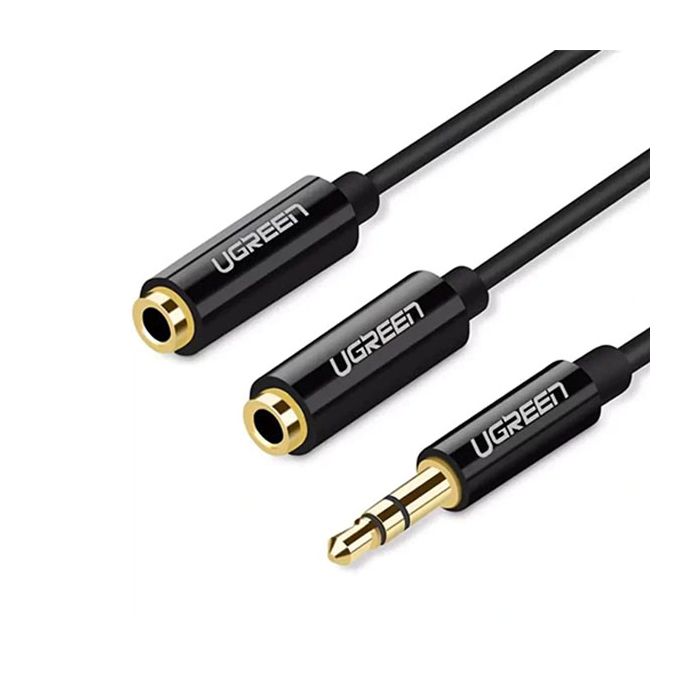 UGREEN 3.5 mm Male to 2 Female Audio Cable 20cm (Black) /20816
