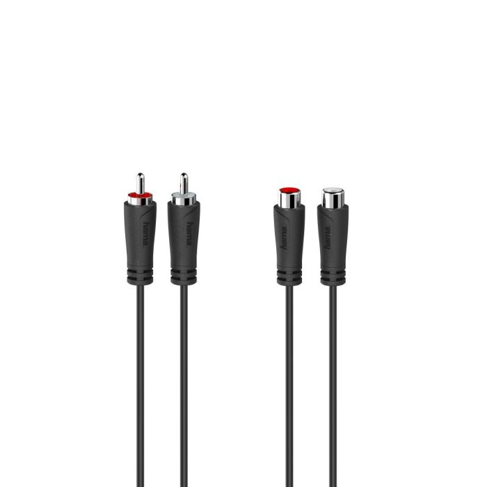 Hama Audio Extension Cable, 2 RCA Plugs - 2 RCA Sockets, 5.0 m (205095)