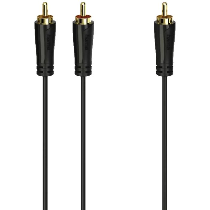 Hama Subwoofer Cable, RCA Plug - 2 RCA Plugs, gold-plated, 5.0 m (205097)