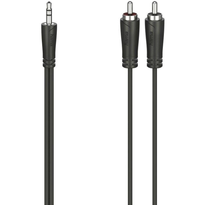 Hama Audio Cable, 3.5 mm Jack Plug - 2 RCA Plugs, Stereo, 1.5 m (205110)