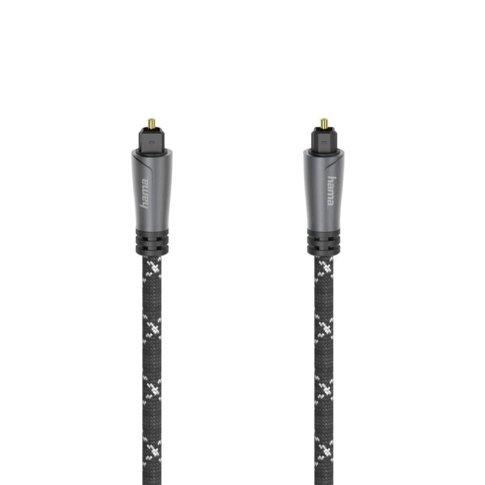 Hama Audio Optical Fibre Cable, ODT Plug (Toslink), Metal, 1.5 m (205139)