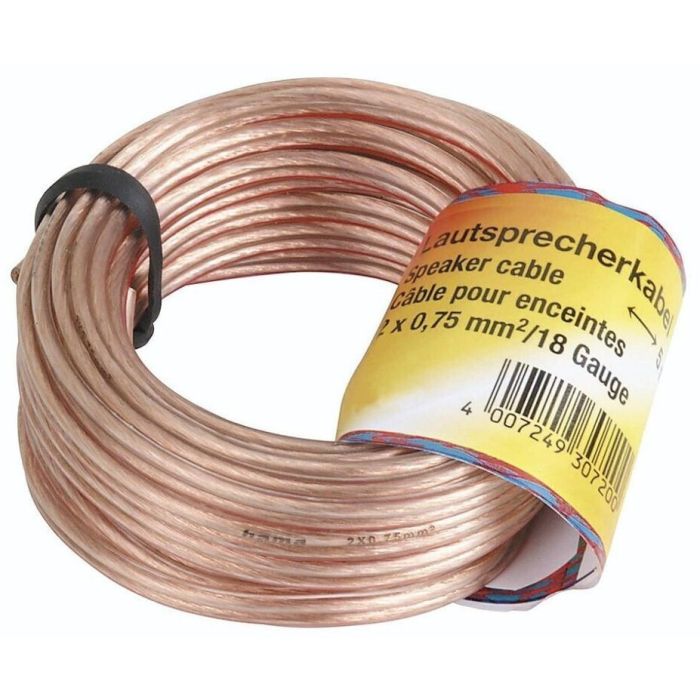 Hama Loudspeaker Cable 2 x 0.75 mm<sup>2</sup>, 10 m, transparent (205141)