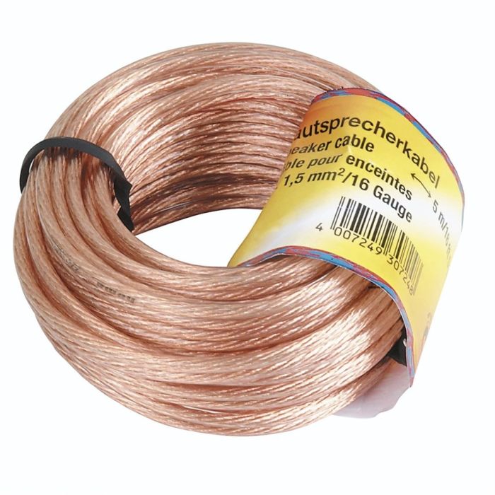 Hama Loudspeaker Cable 2 x 1.5 mm<sup>2</sup>, 10 m, transparent (205142)