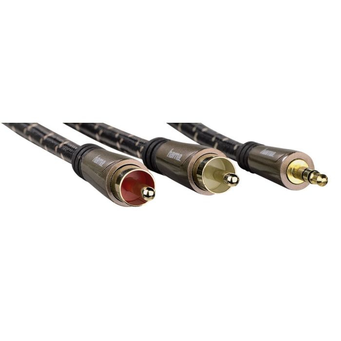 Hama Audio Cable,3.5mm-2 RCA,1.5 m,gold (122305)