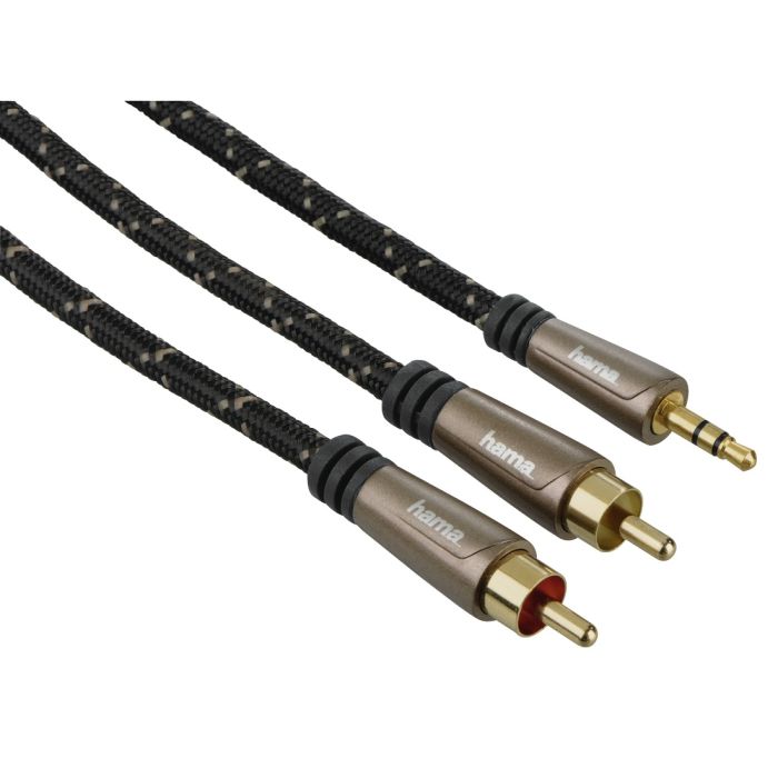 Hama Audio Cable,3.5mm-2 RCA,1.5 m,gold (122305)
