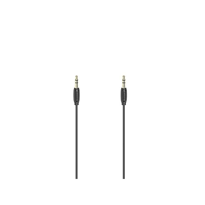 Hama Audio Cable, 3.5 mm Jack Plug - Plug, Stereo, Gold-Plated, Ultra-thin, 5.0 (205264)